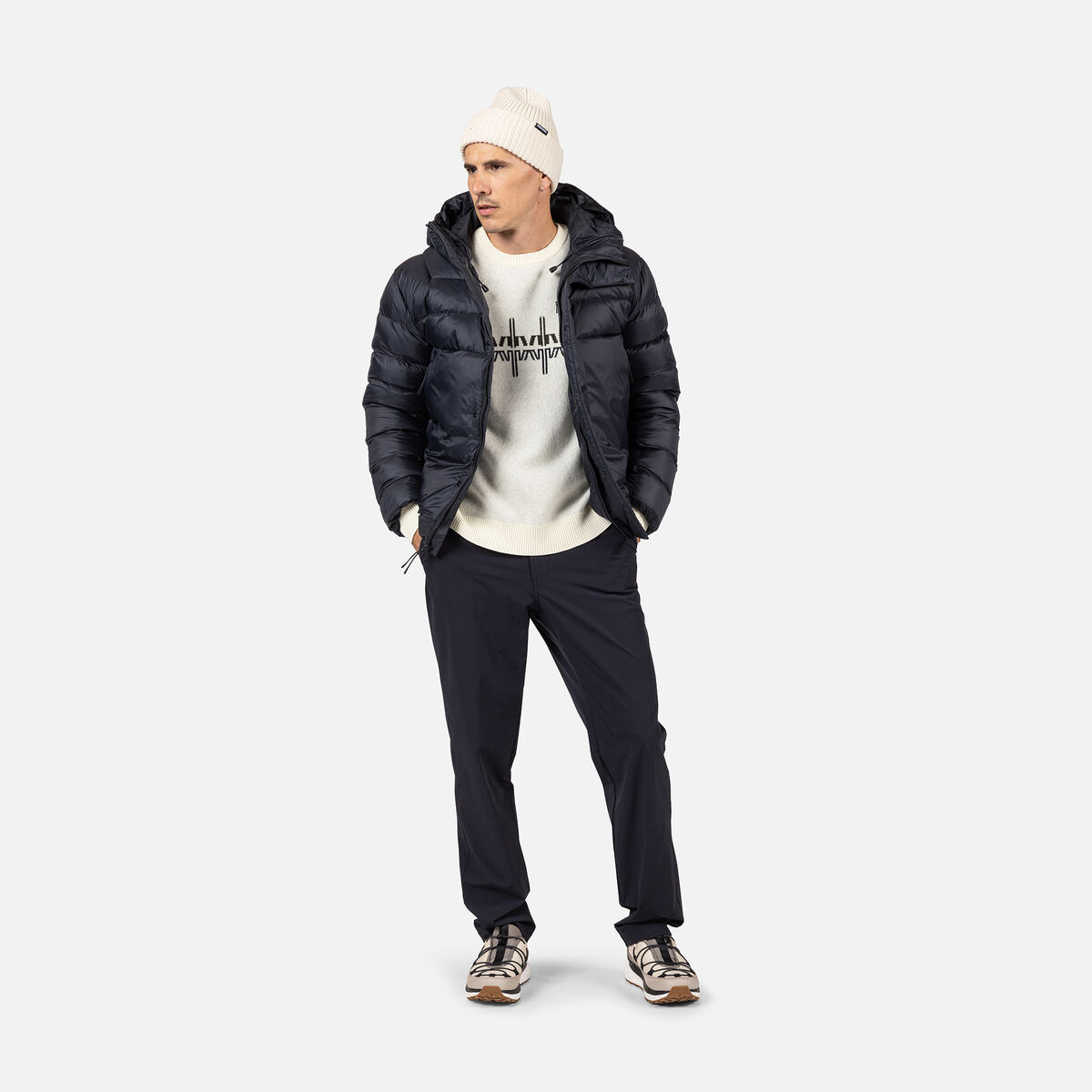 Men's Aretu Down Hoodie Black