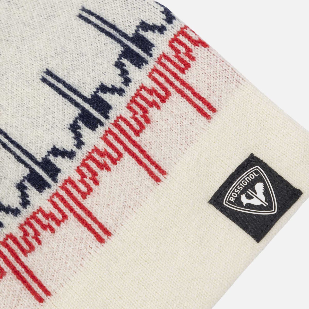 Unisex Patterned Beanie Nature White