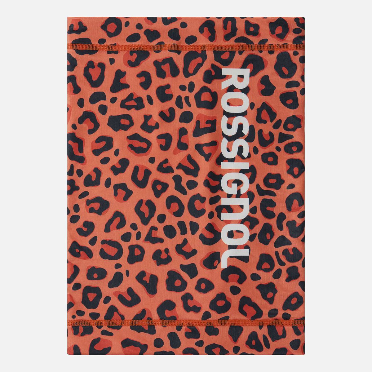 Allover Print Neck Warmer Orange Wild Leopard Print