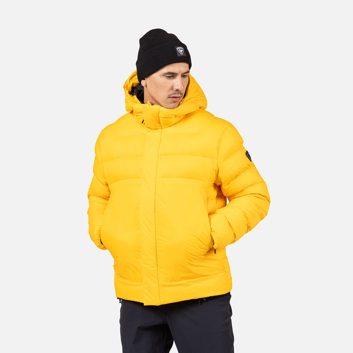 Men's Aretu Down Hoodie Saffron Ylw