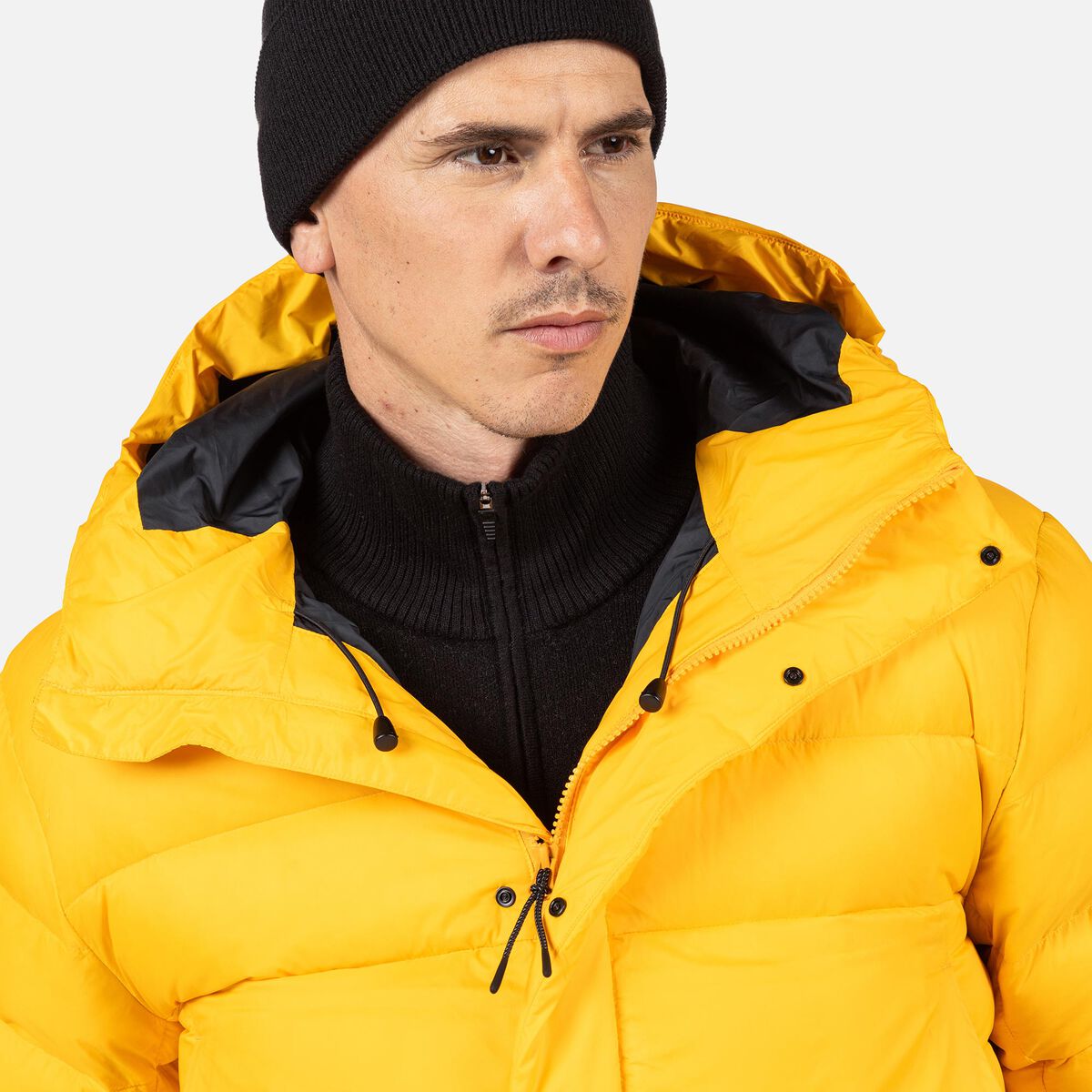 Men's Aretu Down Hoodie Saffron Ylw