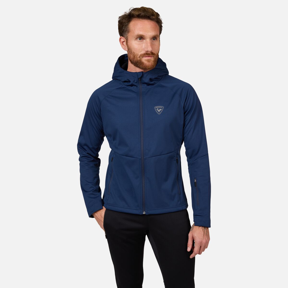 Men's Genetys Hooded Soft Shell Jacket Dark Navy