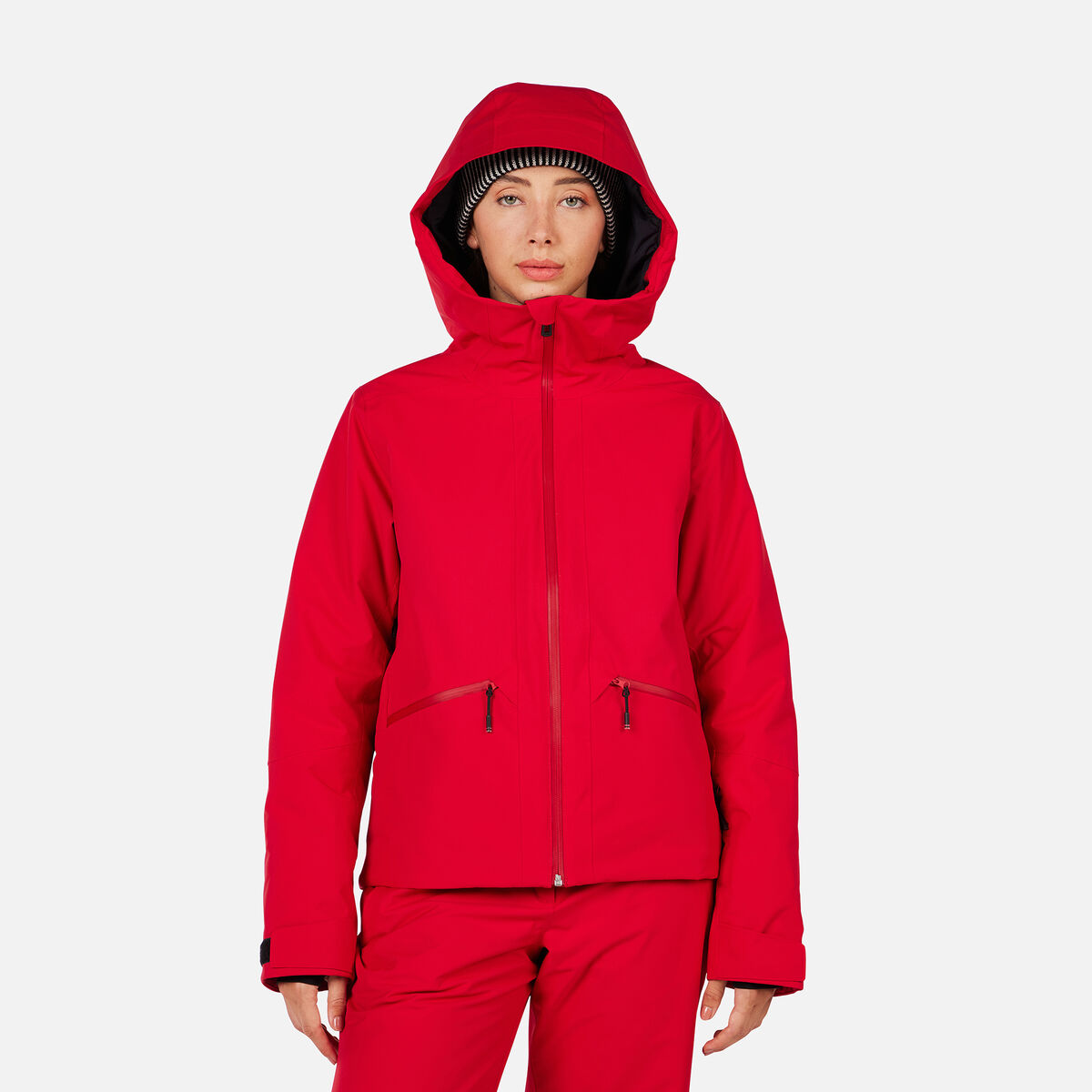 Women's Rochrun Insulated Back-Logo Ski Jacket Ruby Red