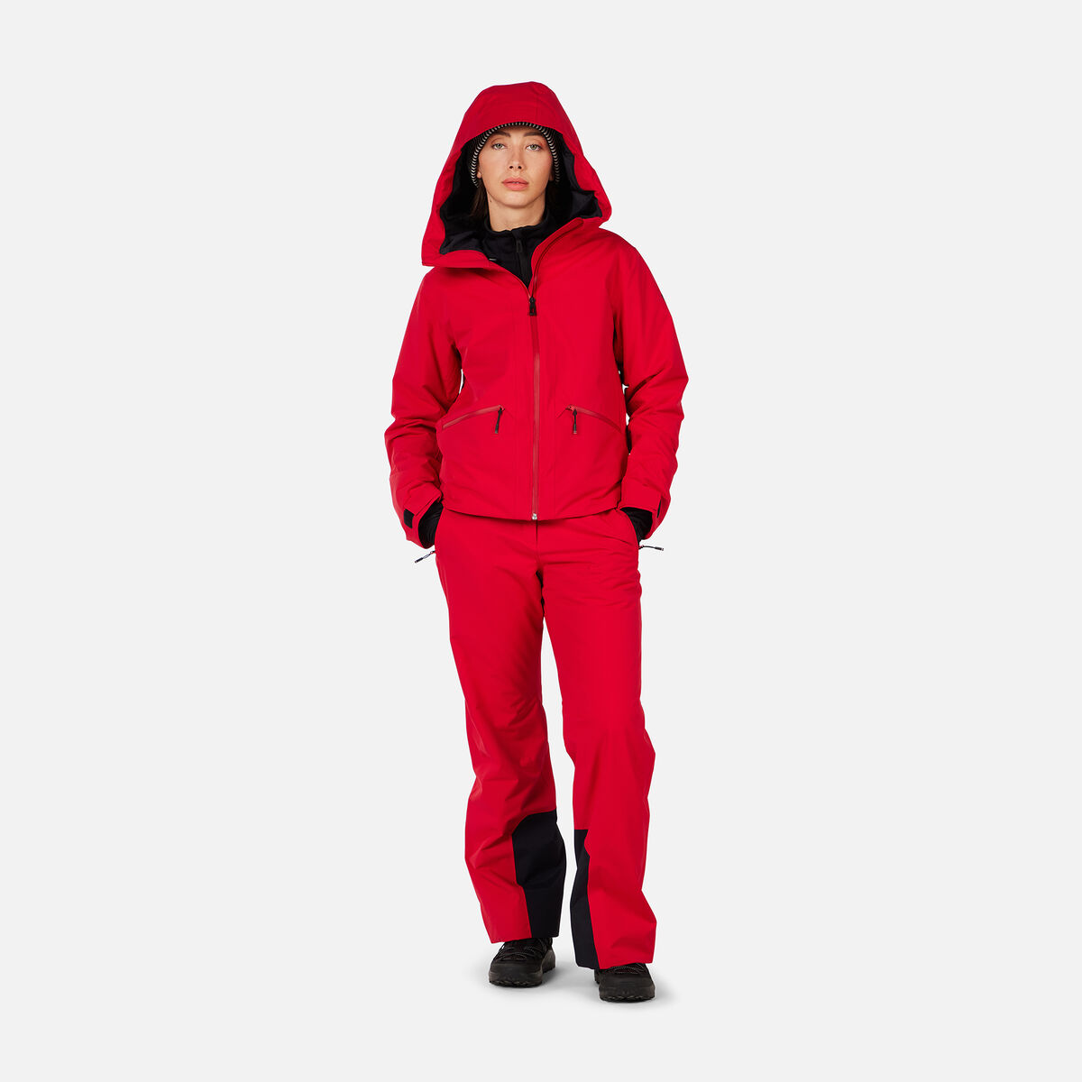 Women's Rochrun Insulated Back-Logo Ski Jacket Ruby Red
