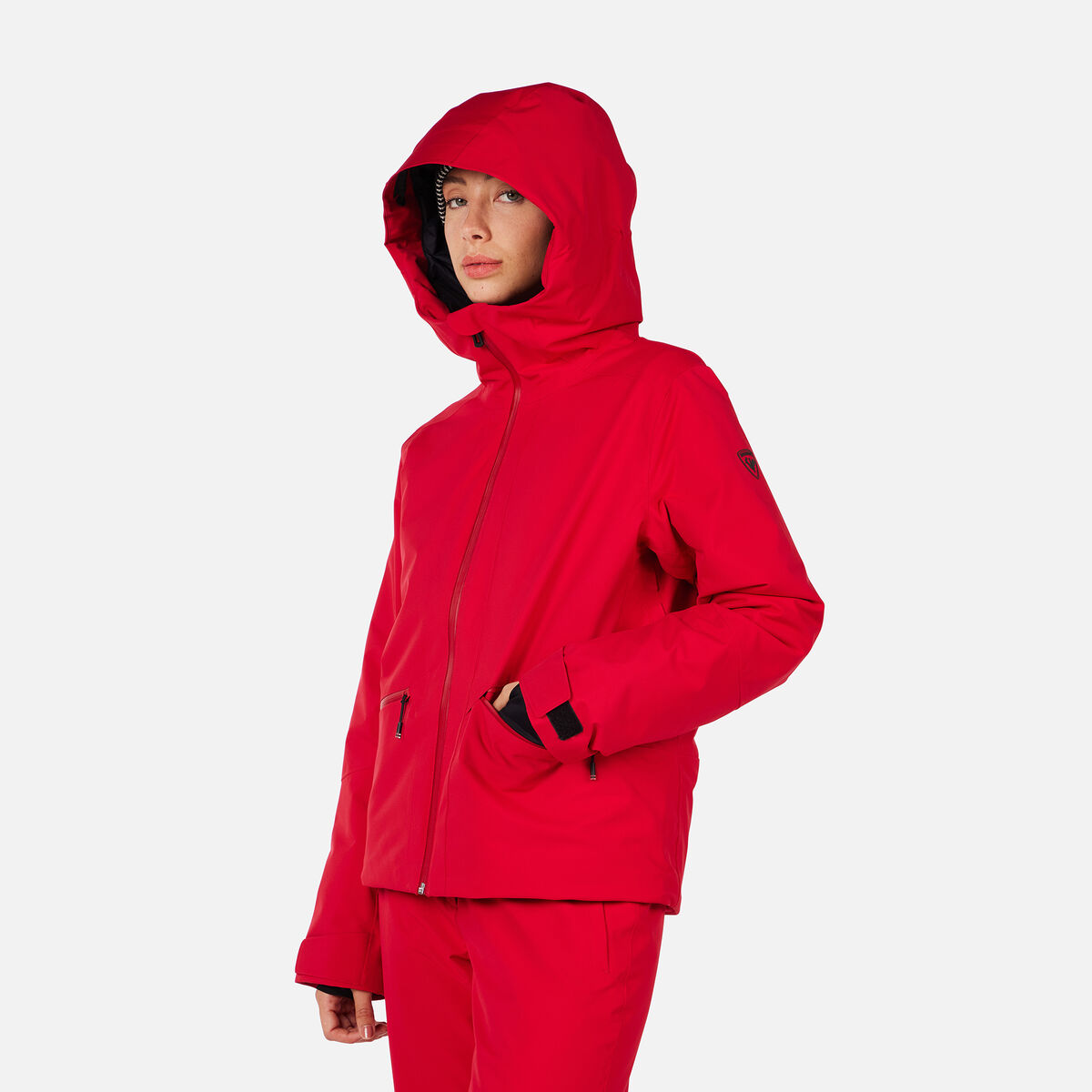 Women's Rochrun Insulated Back-Logo Ski Jacket Ruby Red