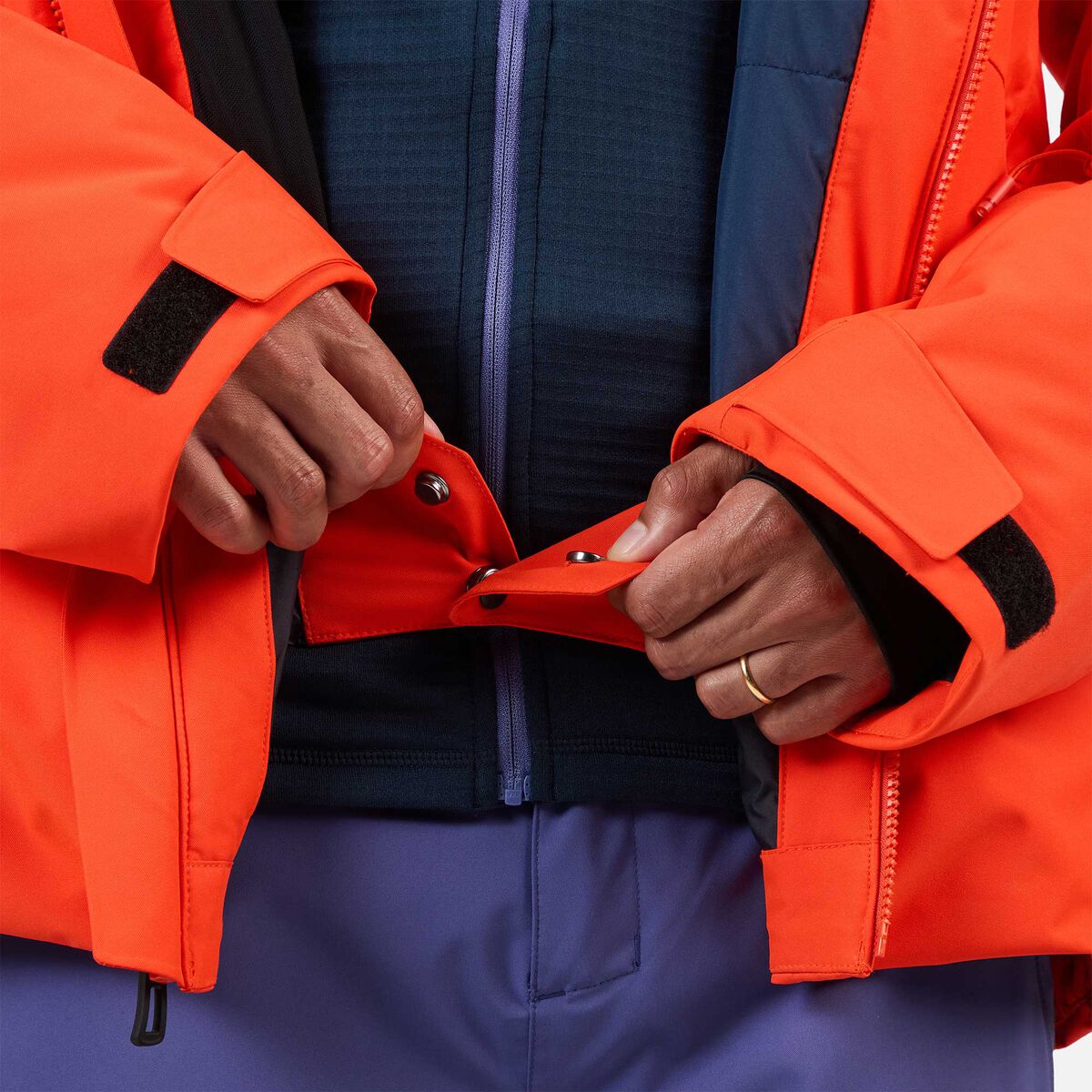 Men's Rochrun Insulated Back-Logo Ski Jacket Golden Gate