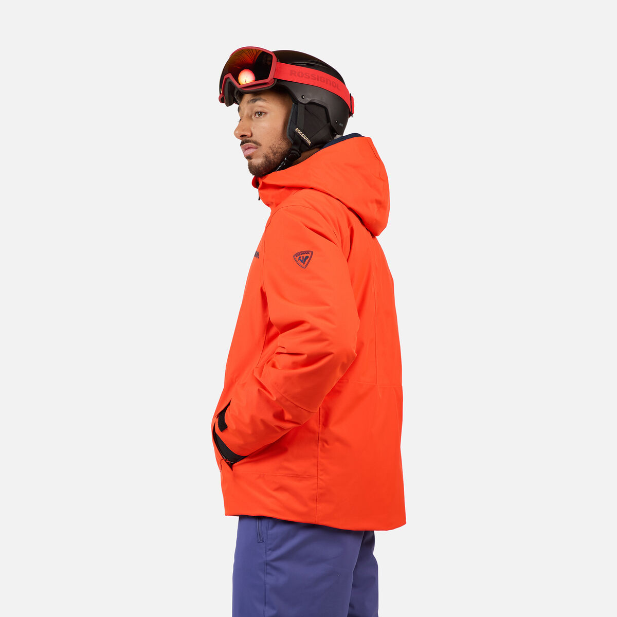 Men's Rochrun Insulated Back-Logo Ski Jacket Golden Gate