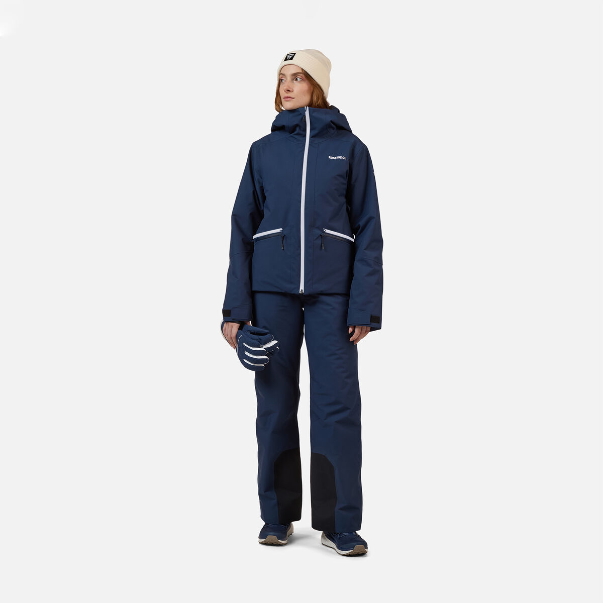 Women's Rochrun Insulated Back-Logo Ski Jacket Dark Navy