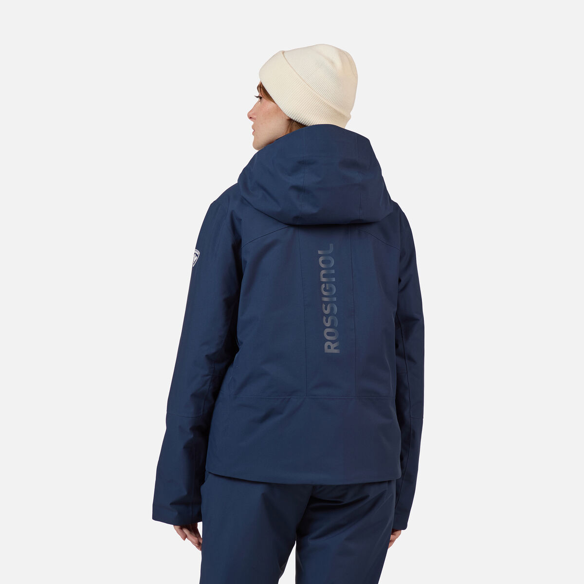 Women's Rochrun Insulated Back-Logo Ski Jacket Dark Navy