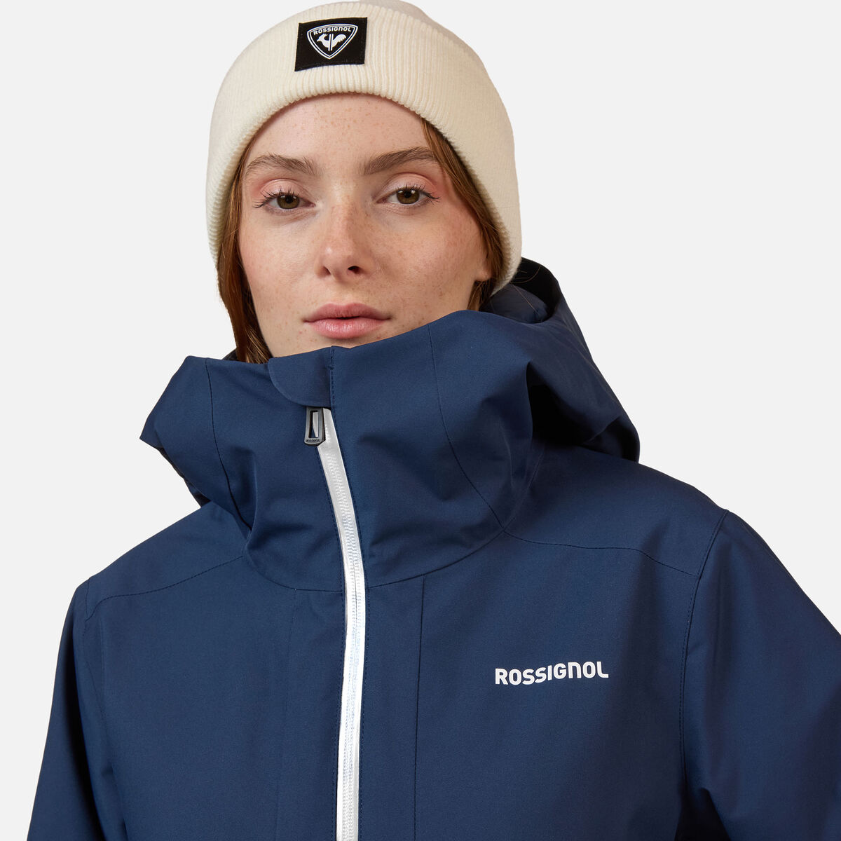 Women's Rochrun Insulated Back-Logo Ski Jacket Dark Navy