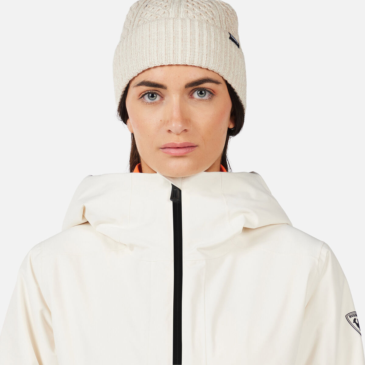 Women's Rochrun Insulated Back-Logo Ski Jacket Nature White
