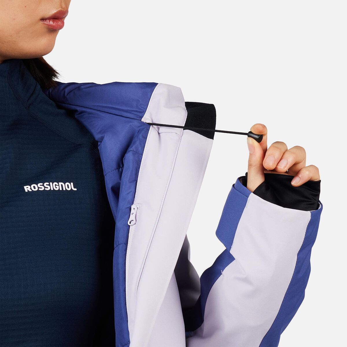 Women's Rochrun Insulated Back-Logo Ski Jacket Galactic Lilac