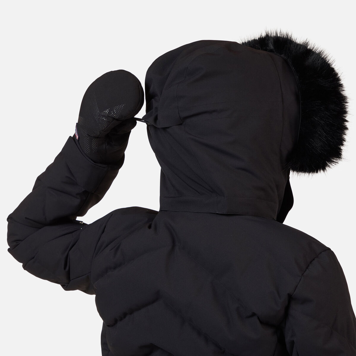 Women's Staci Insulated Ski Jacket with Faux Fur Black