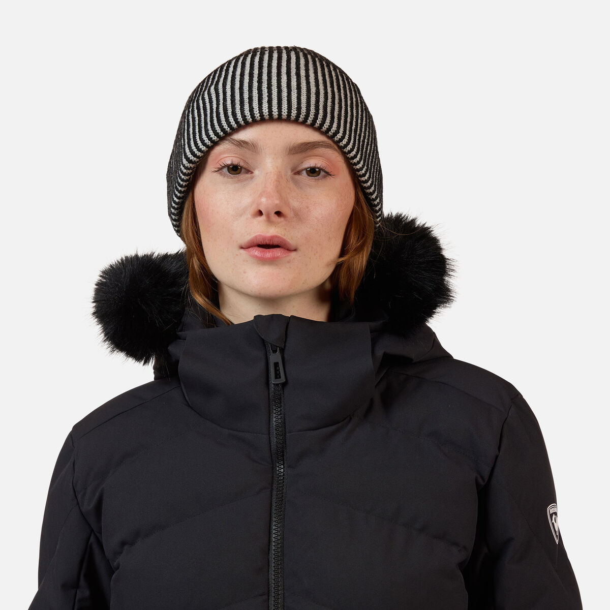 Women's Staci Insulated Ski Jacket with Faux Fur Black