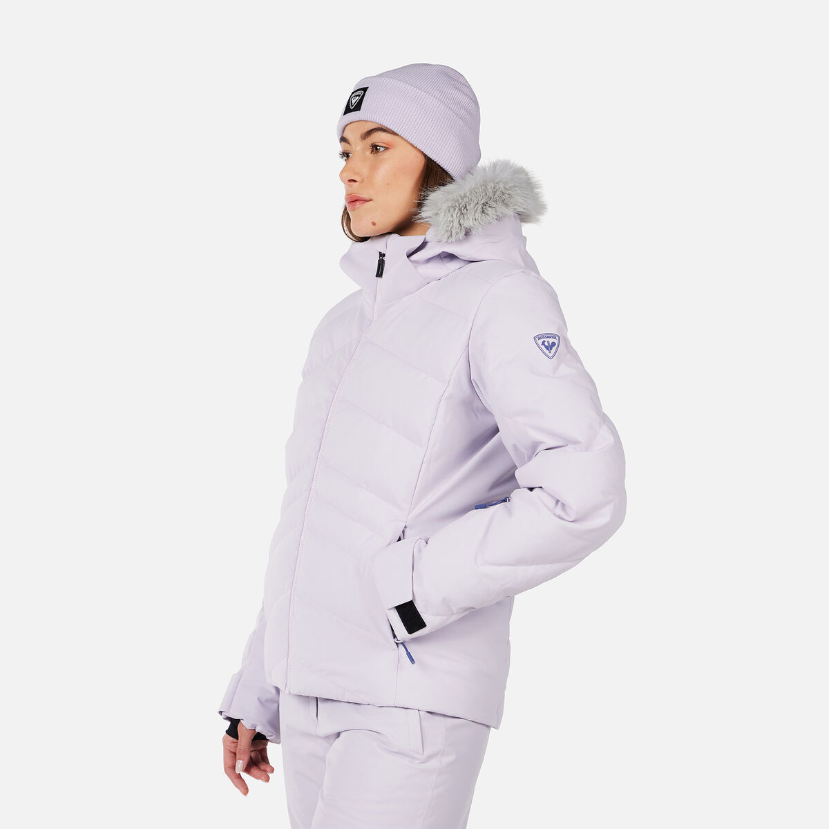 Women's Staci Insulated Ski Jacket with Faux Fur Galactic Lilac