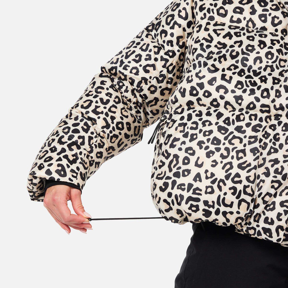 Women's Rossignol Aretu Allover Print Down Jacket Nature Wild Leopard Print