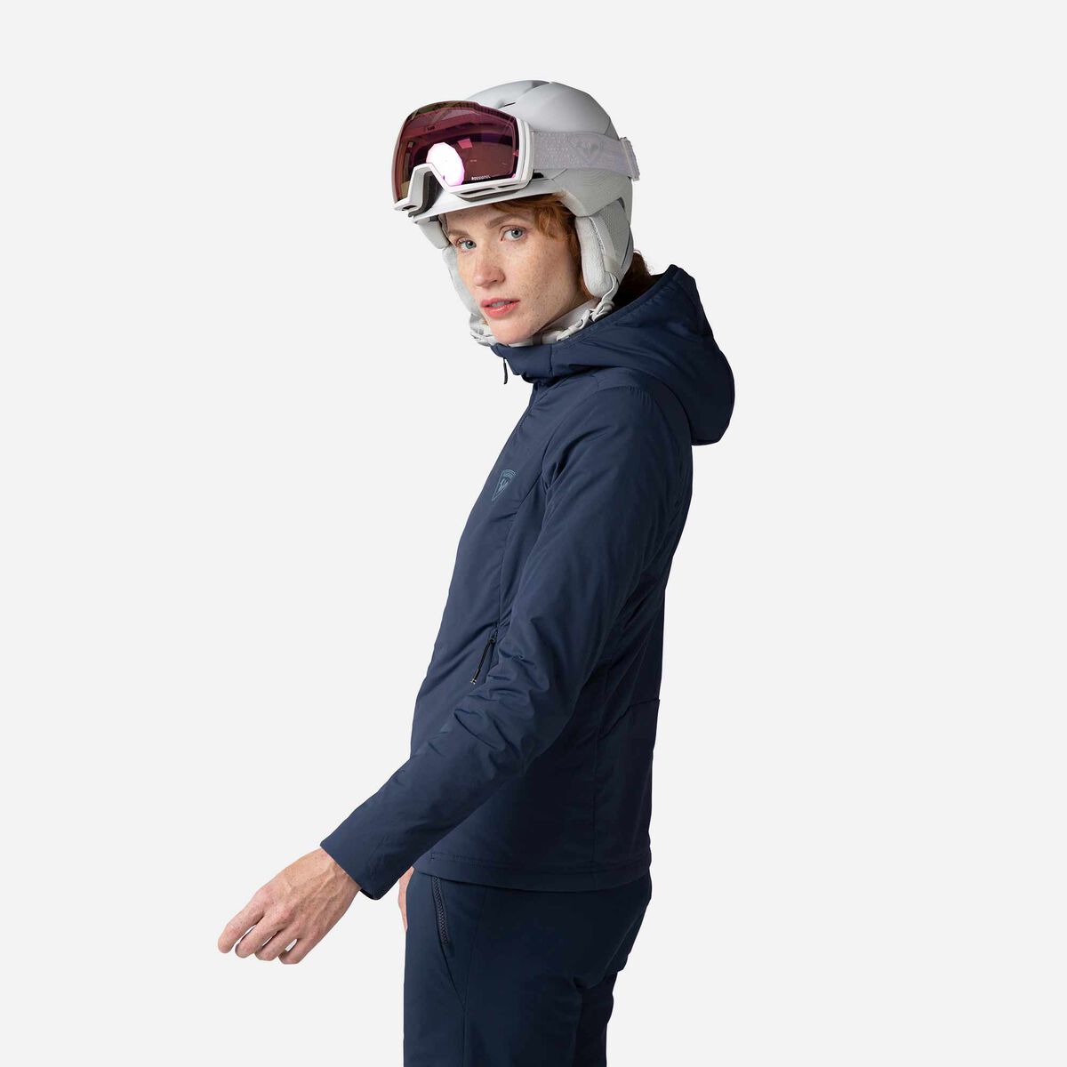 Women's Opside Light Insulated Hoodie Jacket Dark Navy 4 Women's Opside Light Insulated Hoodie Jacket Dark Navy