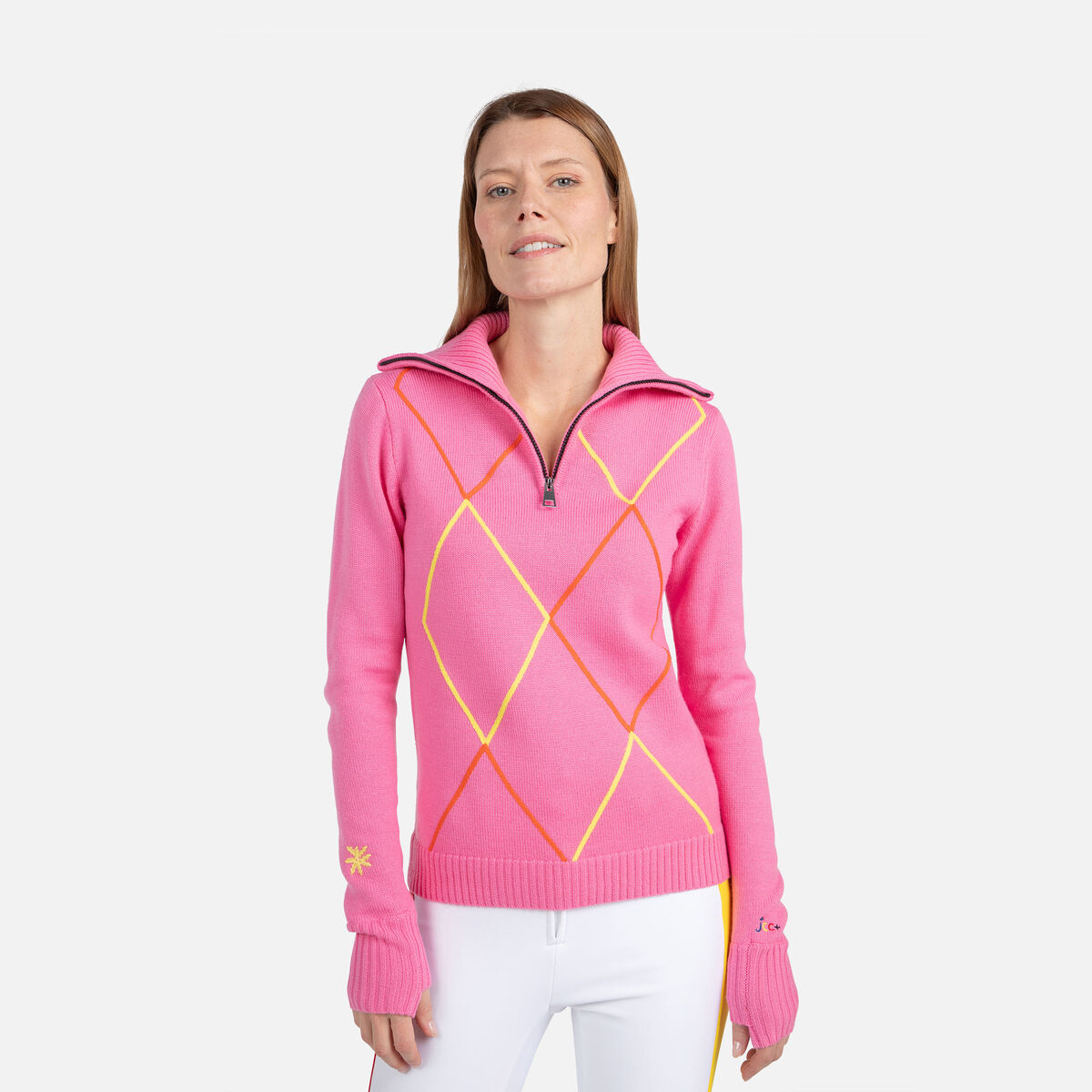 Women's JCC Half-Zip Sweater New Pink