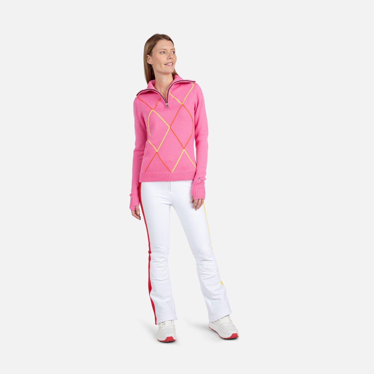 Women's JCC Half-Zip Sweater New Pink