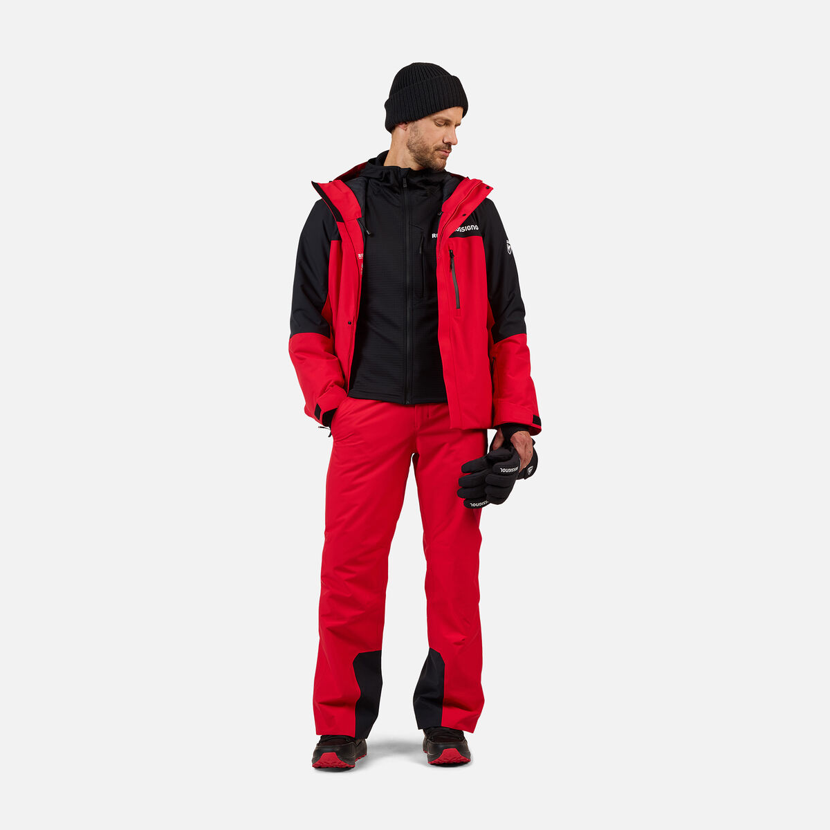 Men's Insulated Ski Pants Regular length Sports Red