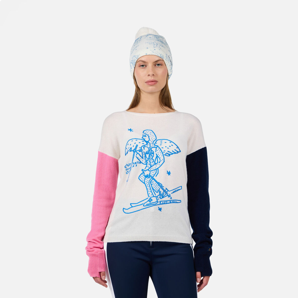 Women's JCC Signal Rollneck Sweater Artic/Cosmic Blue