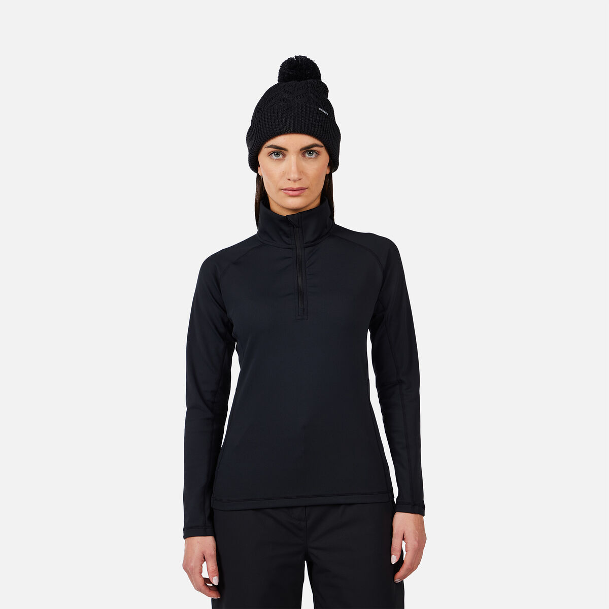 Women's Mid Layer Stretch Half-Zip Black