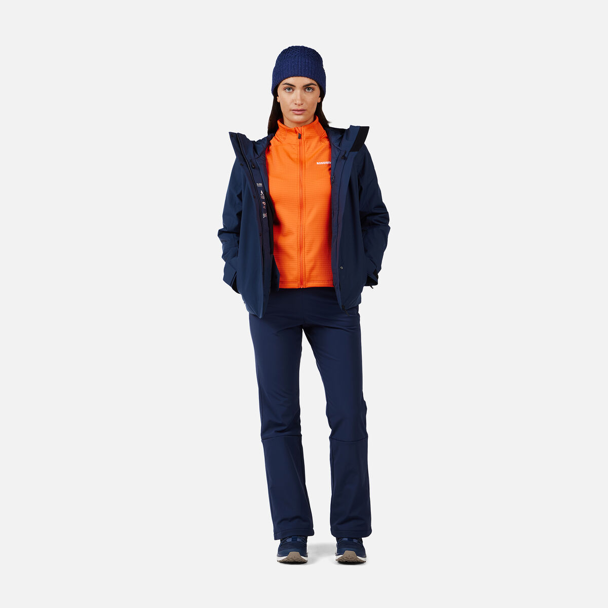 Women's Blackside Mix Full-Zip Fleece Orange Flame