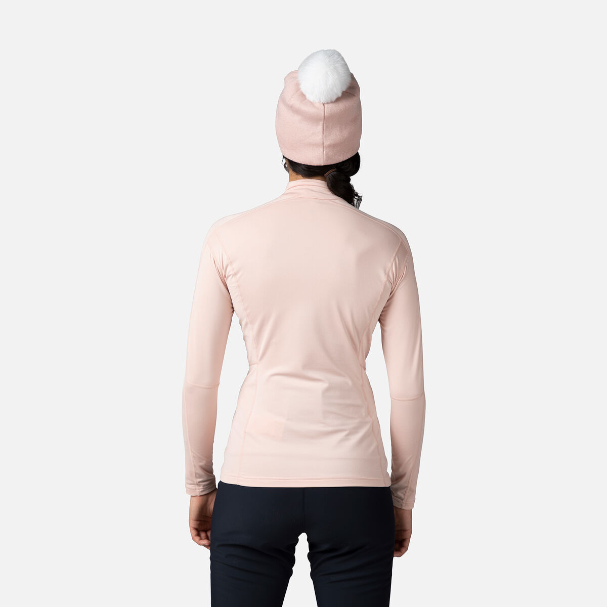 Women's Classique Half-Zip Baselayer Top Powder Pink