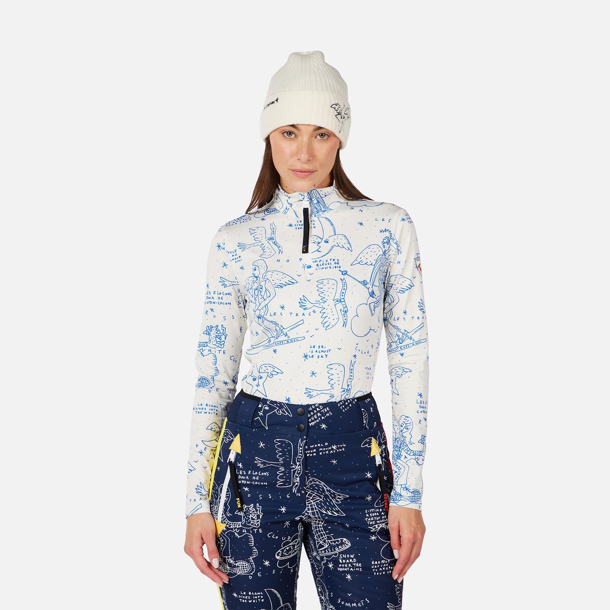 Women's JCC Booster Half-Zip Top Snow Angel Artic Print