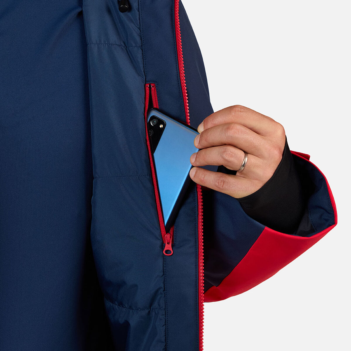 Men's Rochrun Insulated Ski Jacket Sports Red