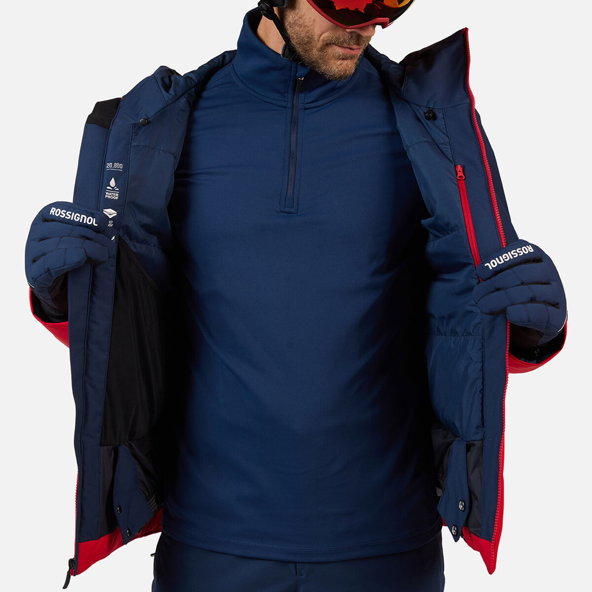Men's Rochrun Insulated Ski Jacket Sports Red