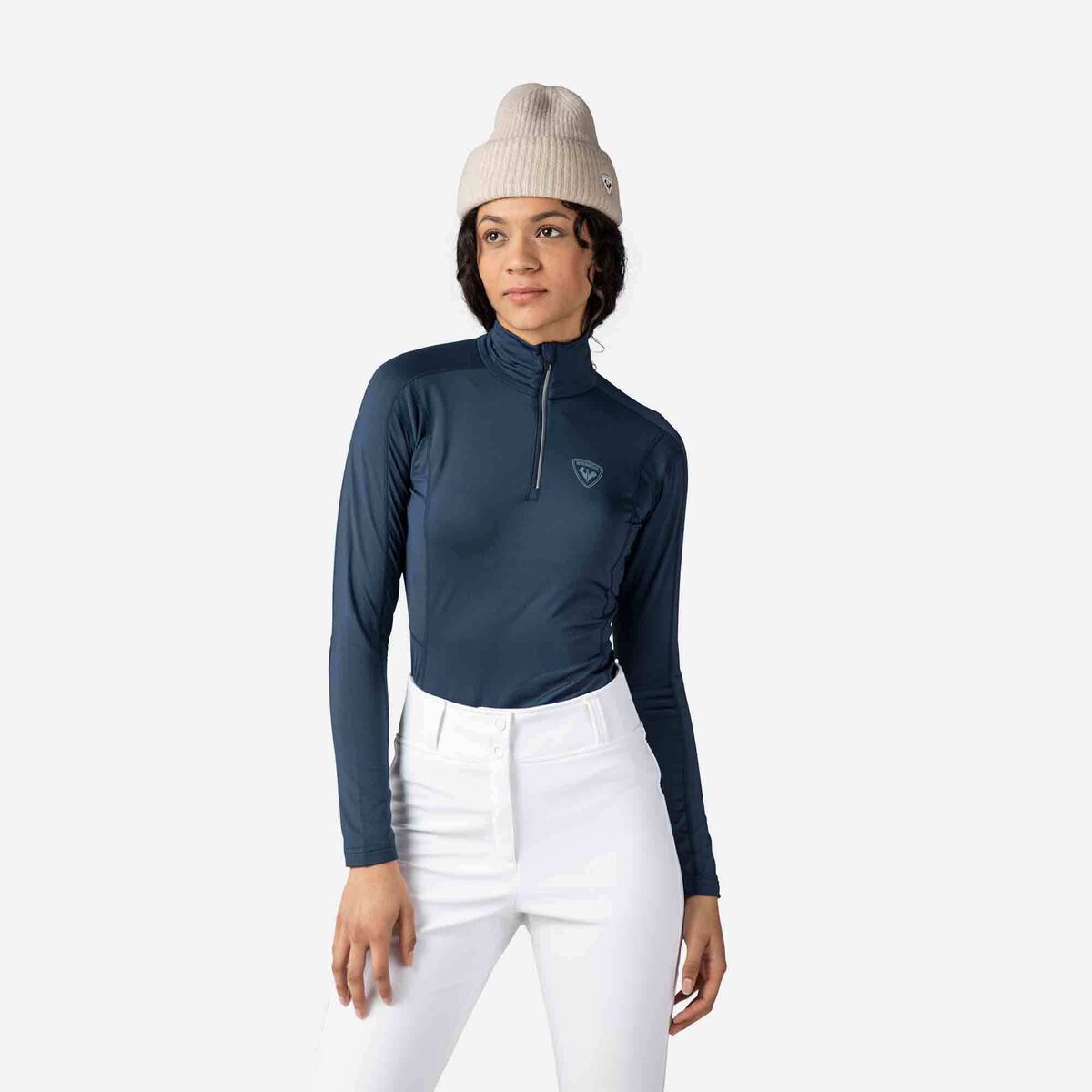 Women's Classique Half-Zip Baselayer Top Dark Navy