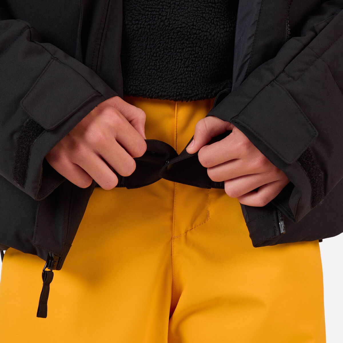 Boys' Siz Quilted Ski Jacket Black