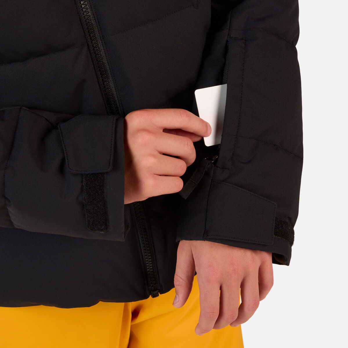 Boys' Siz Quilted Ski Jacket Black