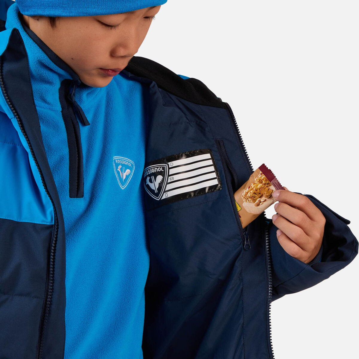 Boys' Siz Quilted Ski Jacket Dark Navy