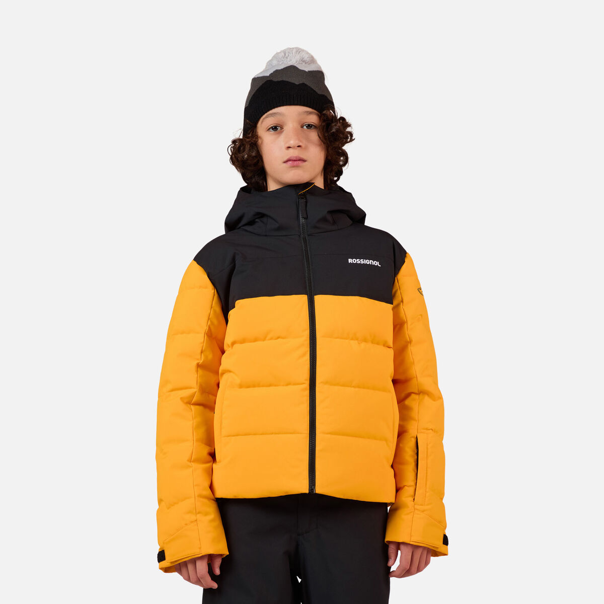 Boys' Siz Quilted Ski Jacket Saffron Ylw