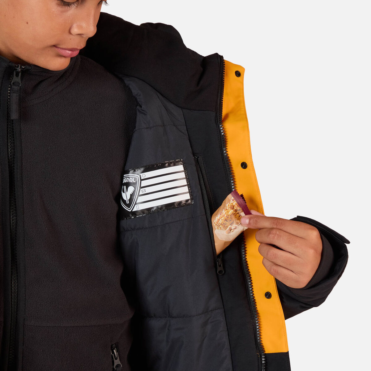 Juniors' Outerlimits Insulated Ski Jacket Saffron Ylw