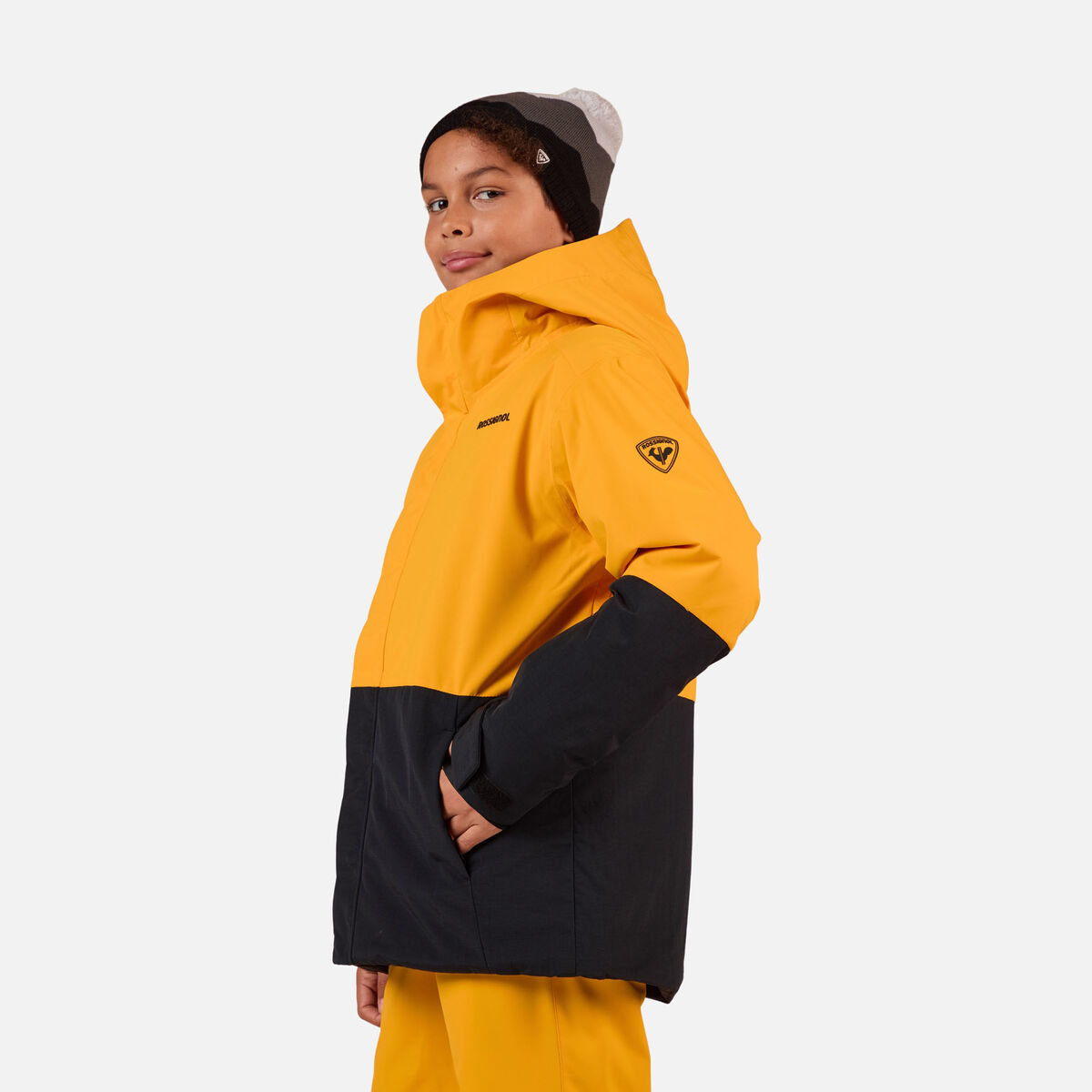 Juniors' Outerlimits Insulated Ski Jacket Saffron Ylw