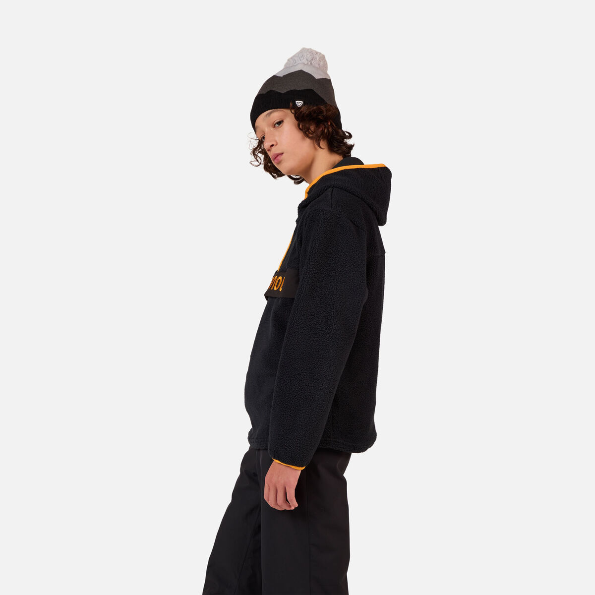 Juniors' Alltrack Anorak Fleece Black