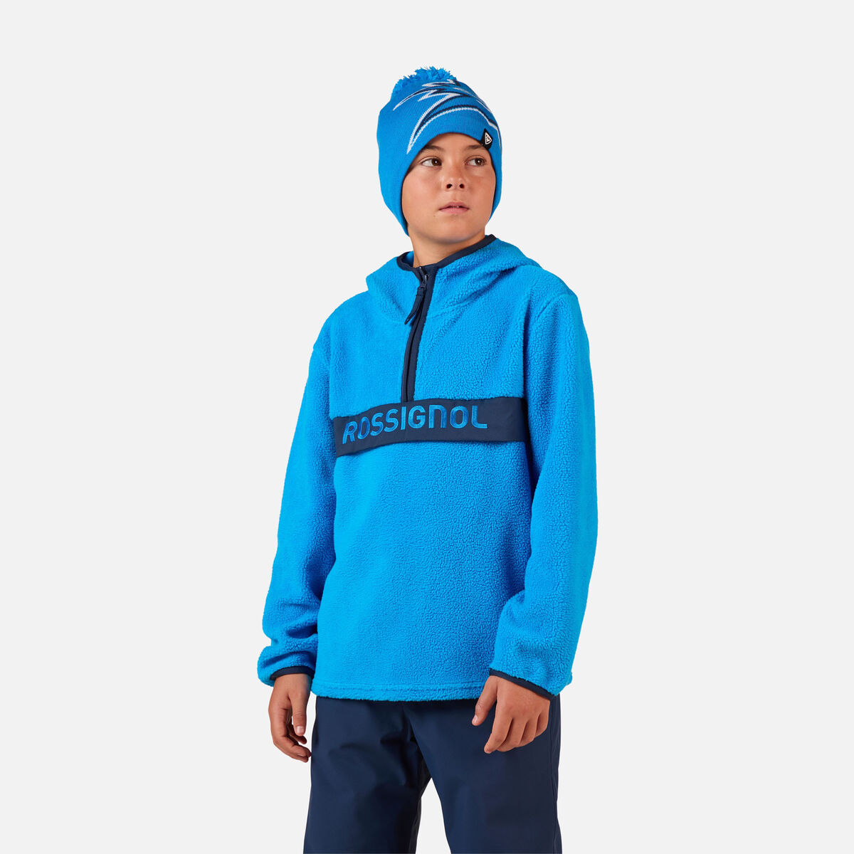 Juniors' Alltrack Anorak Fleece Blazing Blue