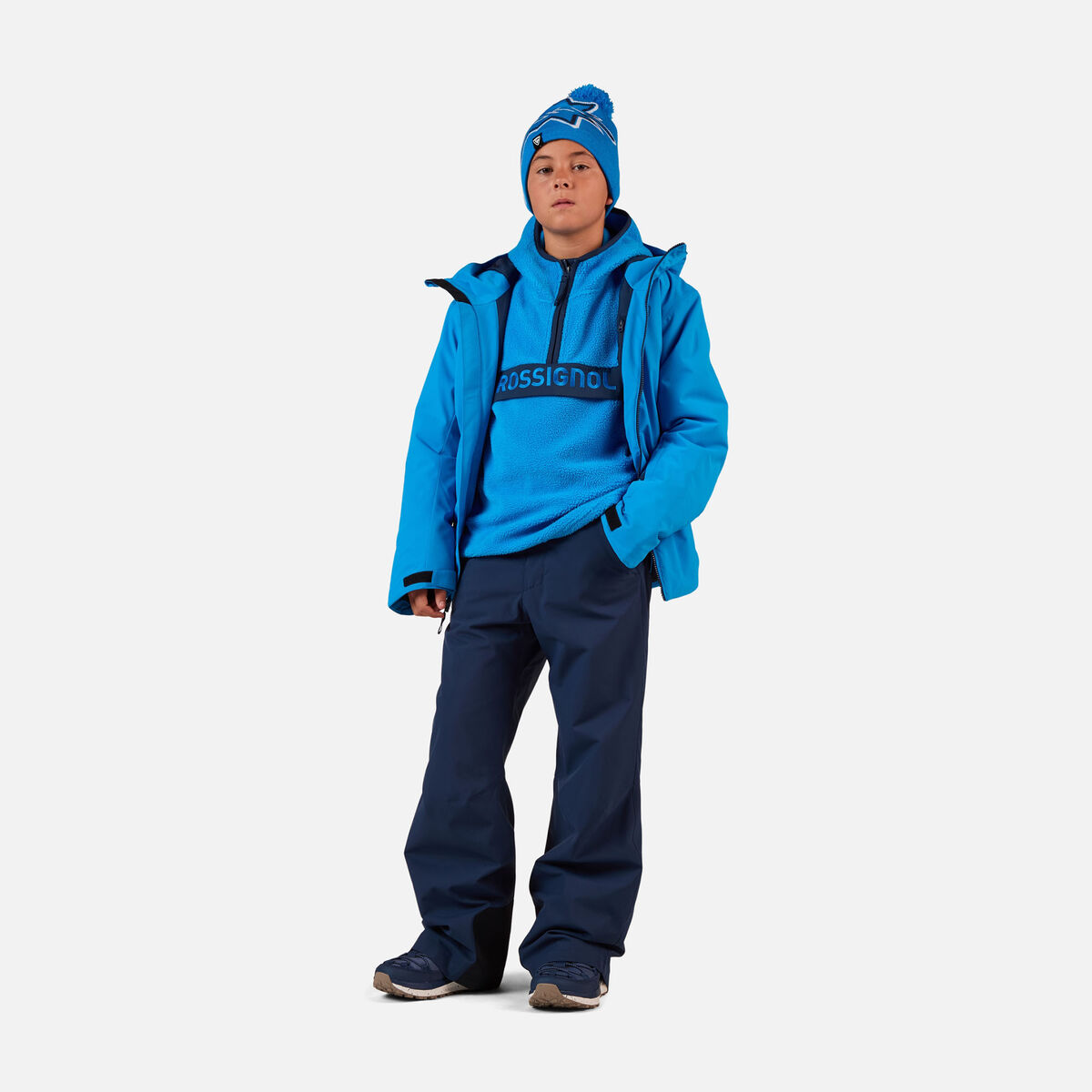 Juniors' Alltrack Anorak Fleece Blazing Blue