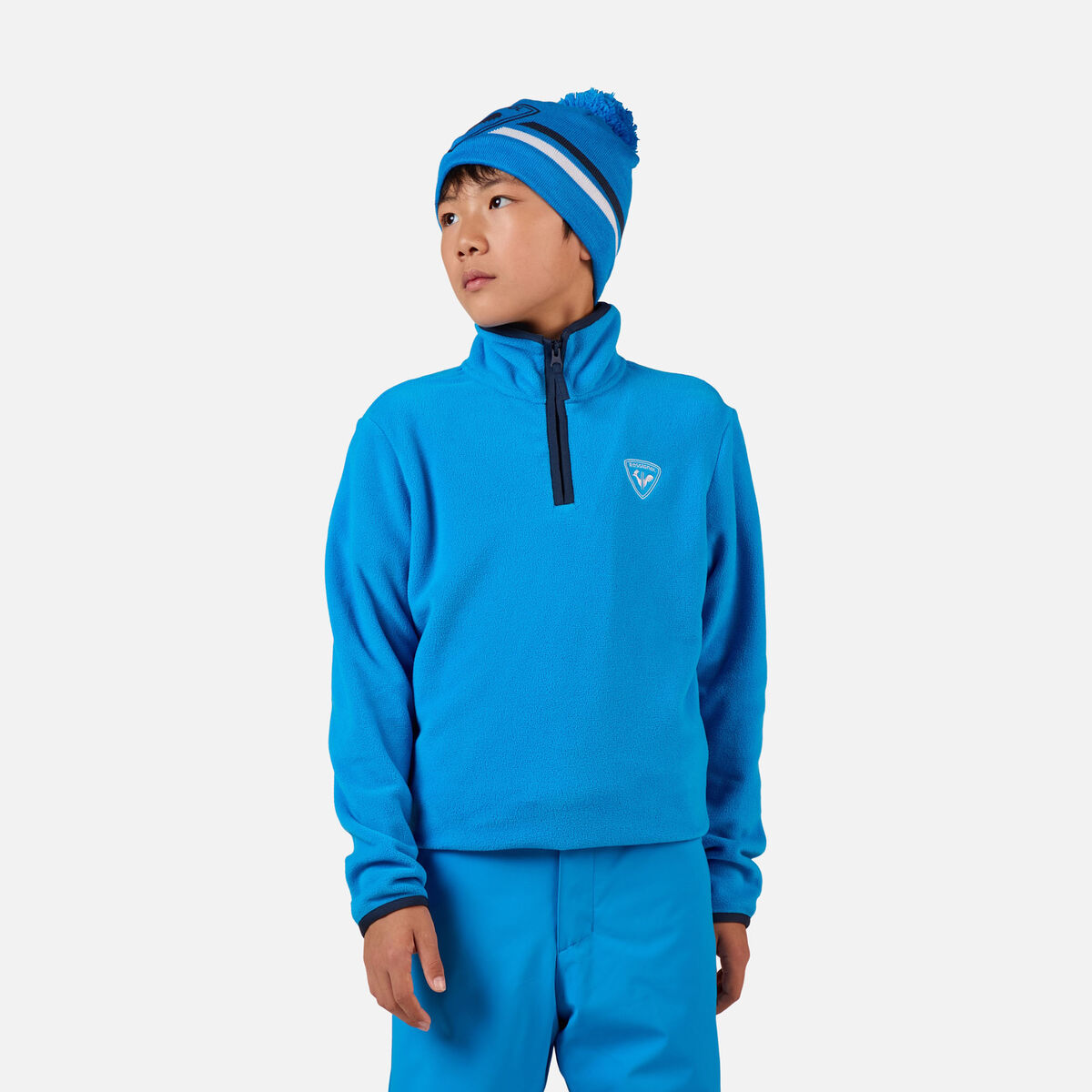 Juniors' Strawpile Half-Zip Fleece Blazing Blue