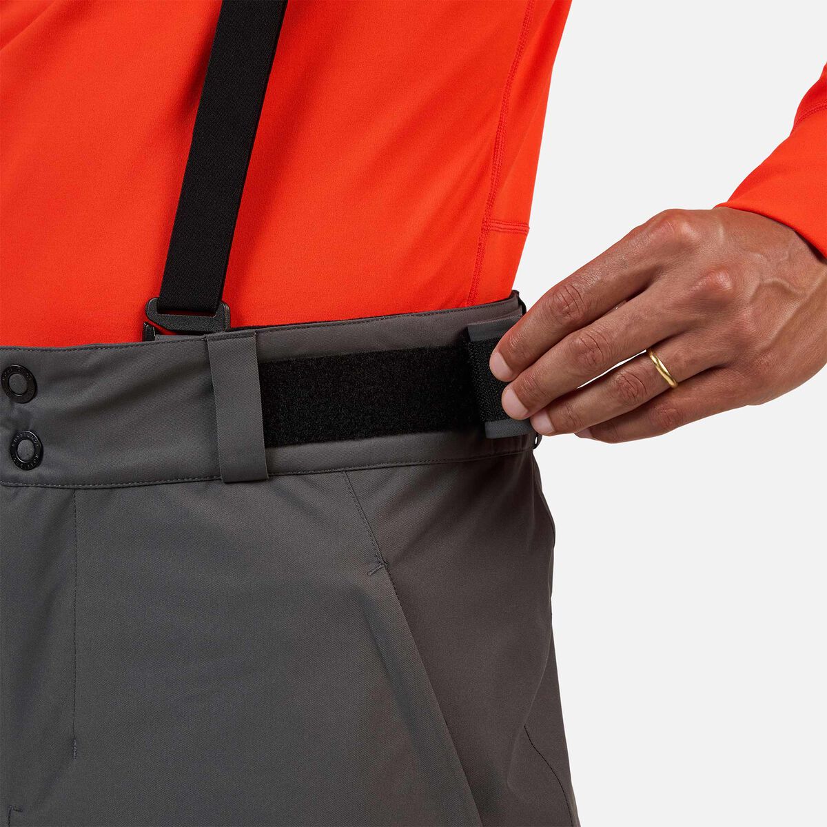 Men's Insulated Ski Pants Regular length Onyx Grey