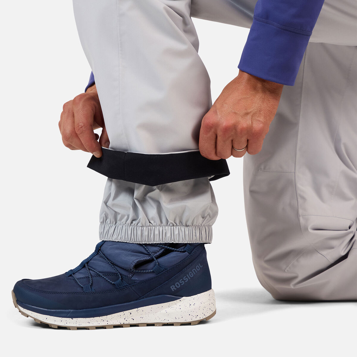 Men's Insulated Ski Pants Regular length Soft Grey