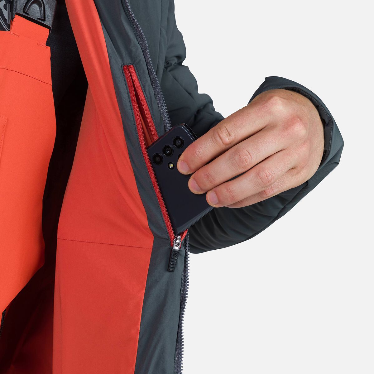 Men's Opside Warm Insulated Hoodie Jacket Onyx Grey