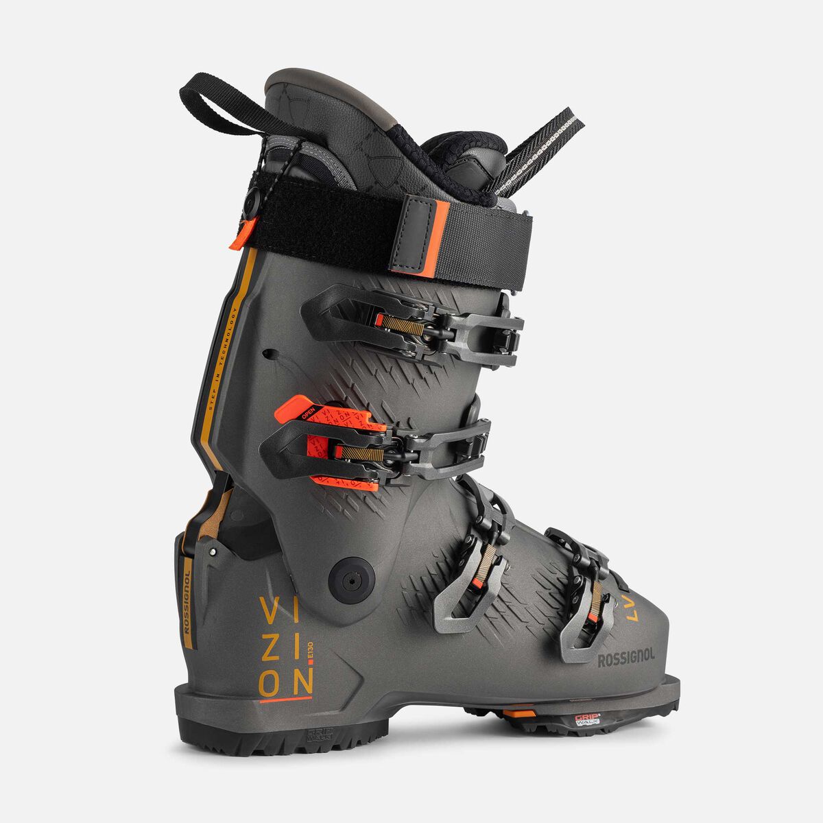 Men's On Piste Ski Boots VIZION 4B ELITE 130 LV GW GREY