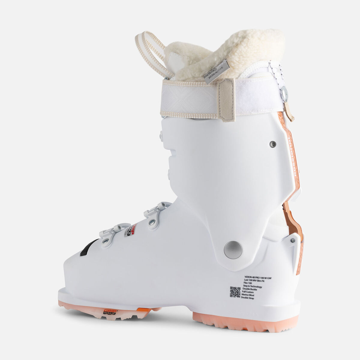 Women's On Piste Ski Boots VIZION 4B PRO 100 GW WHITE
