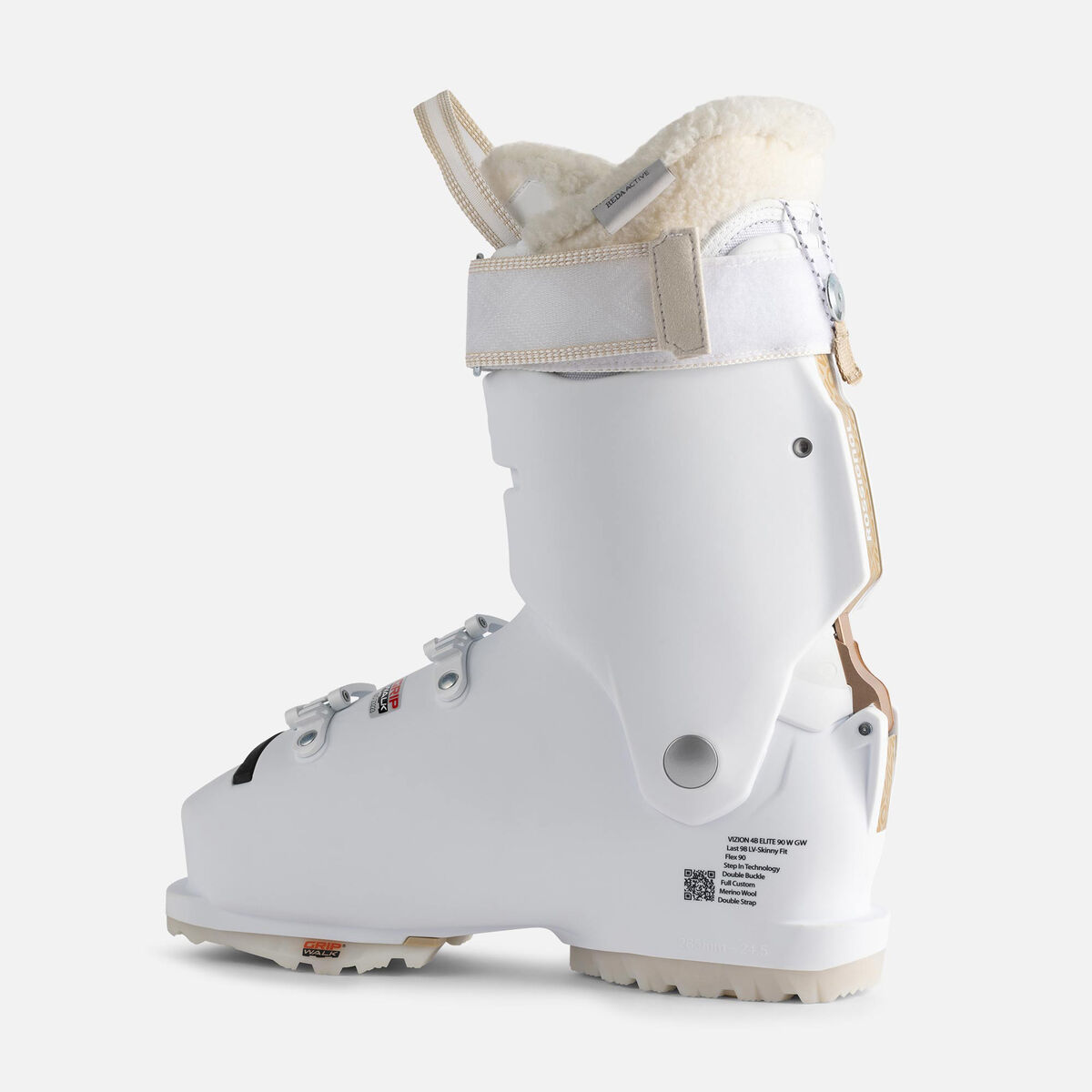 Women's On Piste Ski Boots VIZION 4B ELITE 90 GW White,WHITE