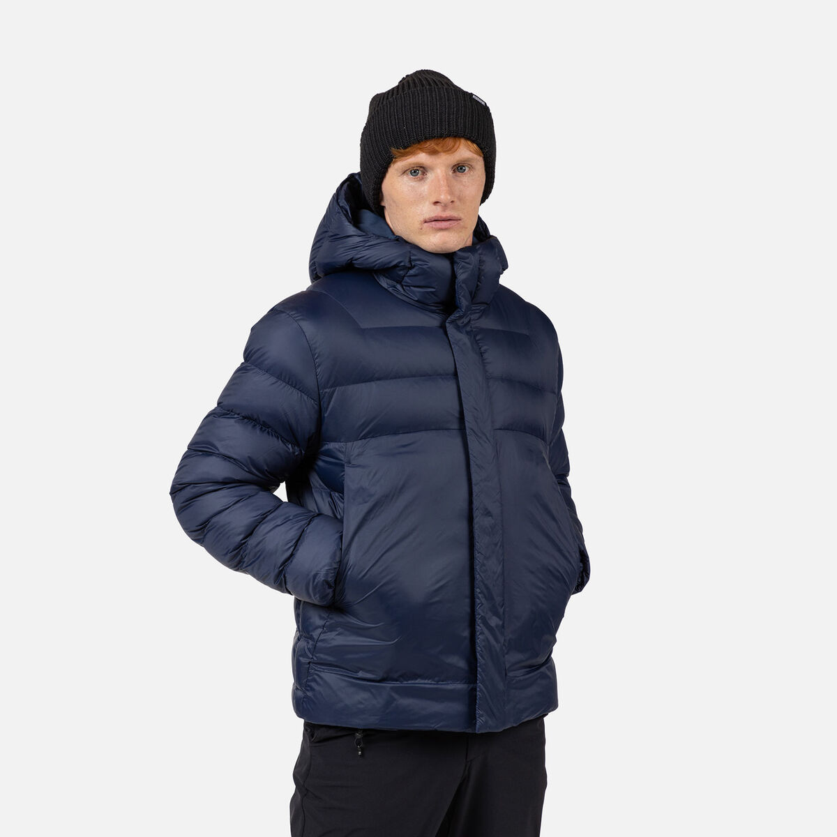 Men's Aretu Down Hoodie Dark Navy