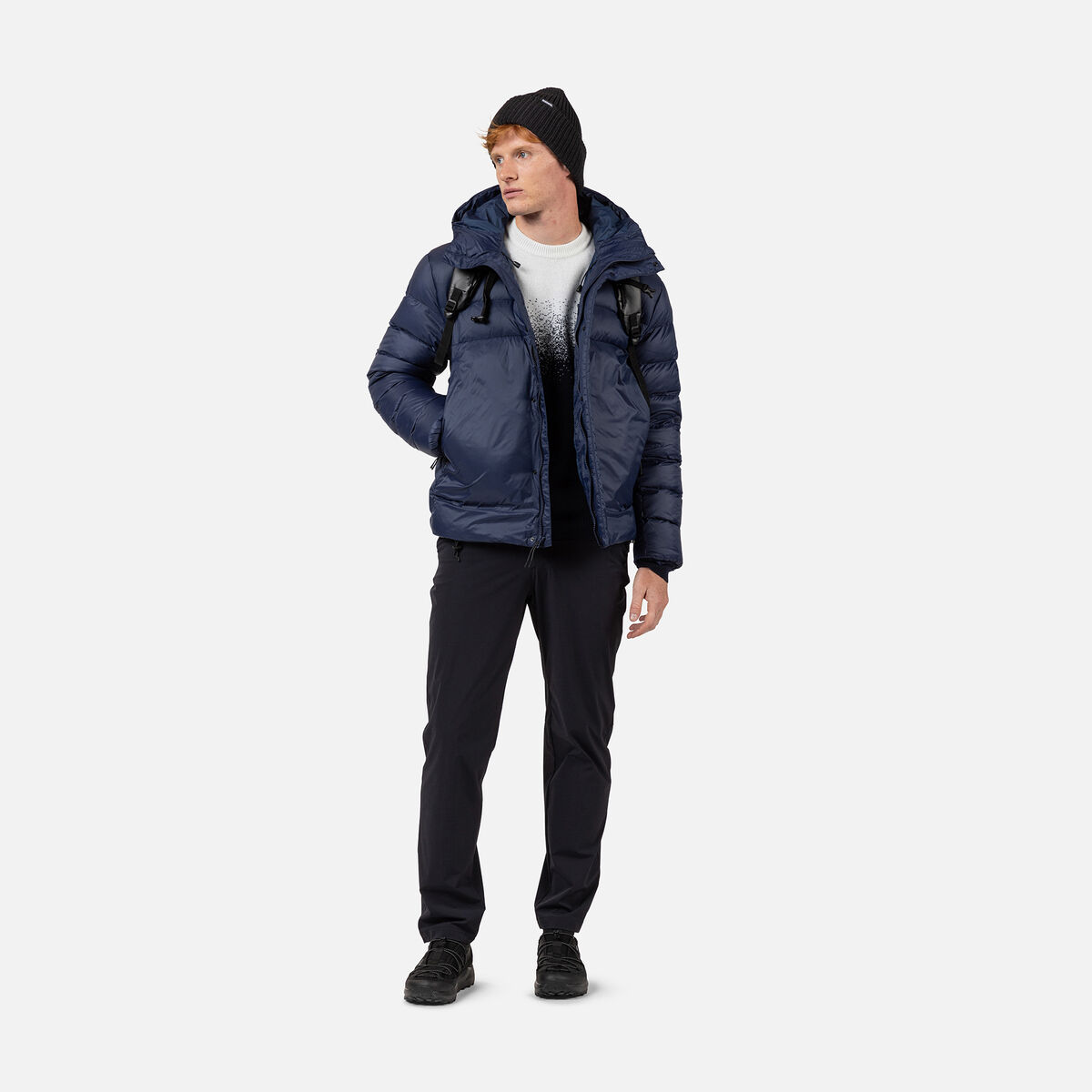 Men's Aretu Down Hoodie Dark Navy